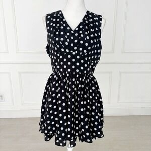 Eyekepper Womens Medium Black White Polka Dot Retro‎ Dress Pinup Indie Feminine